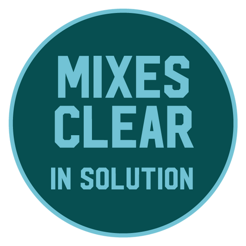 mixes clear in solution