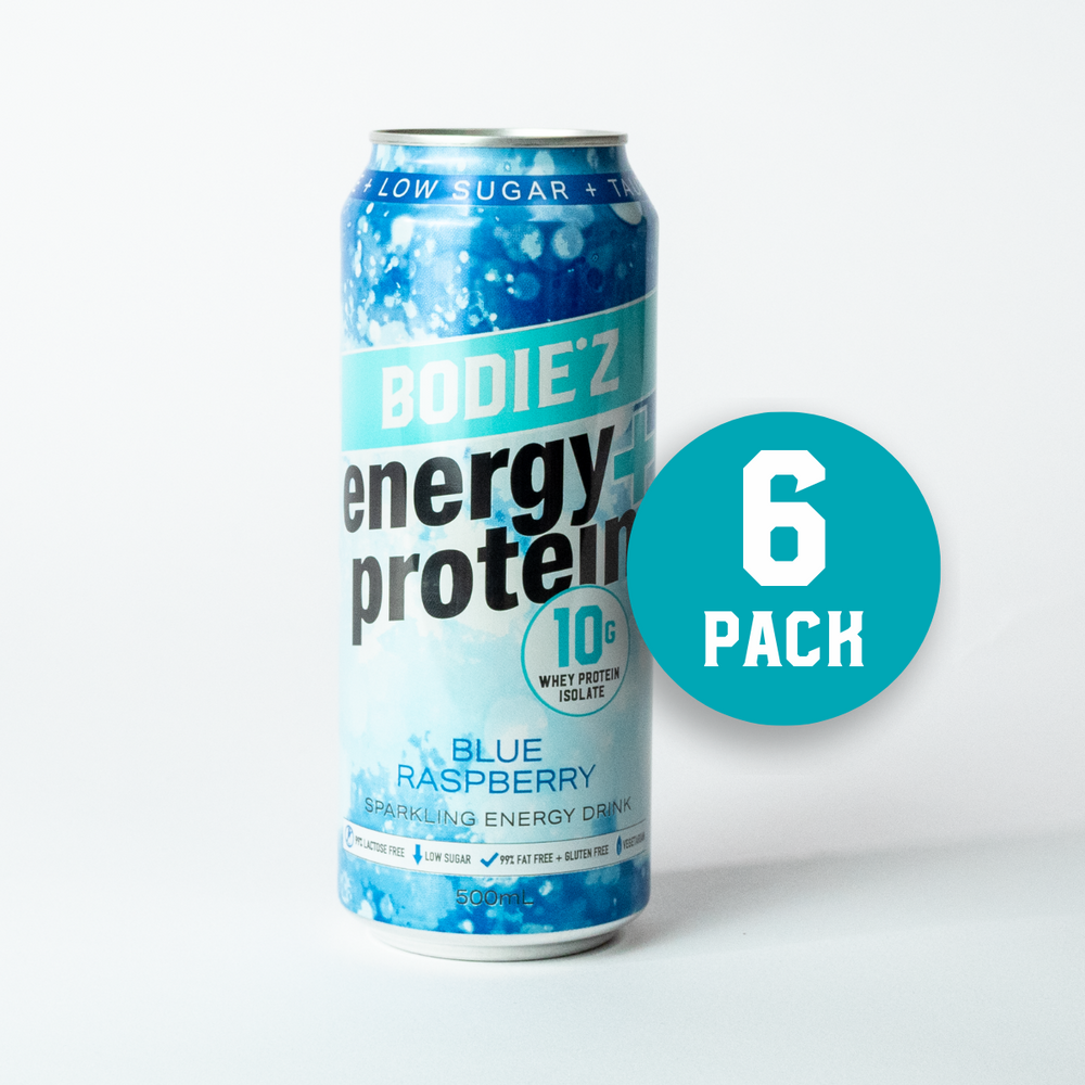 BODIE*Z Energy + Protein Blue Raspberry 500ml 6 Pack
