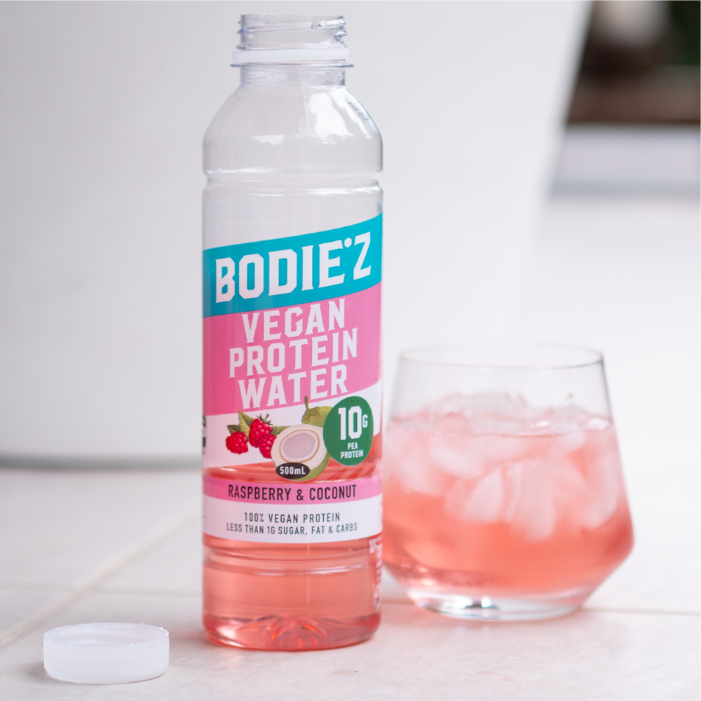 BODIE*Z Vegan Protein Water Raspberry & Coconut 500ml 6 Pack