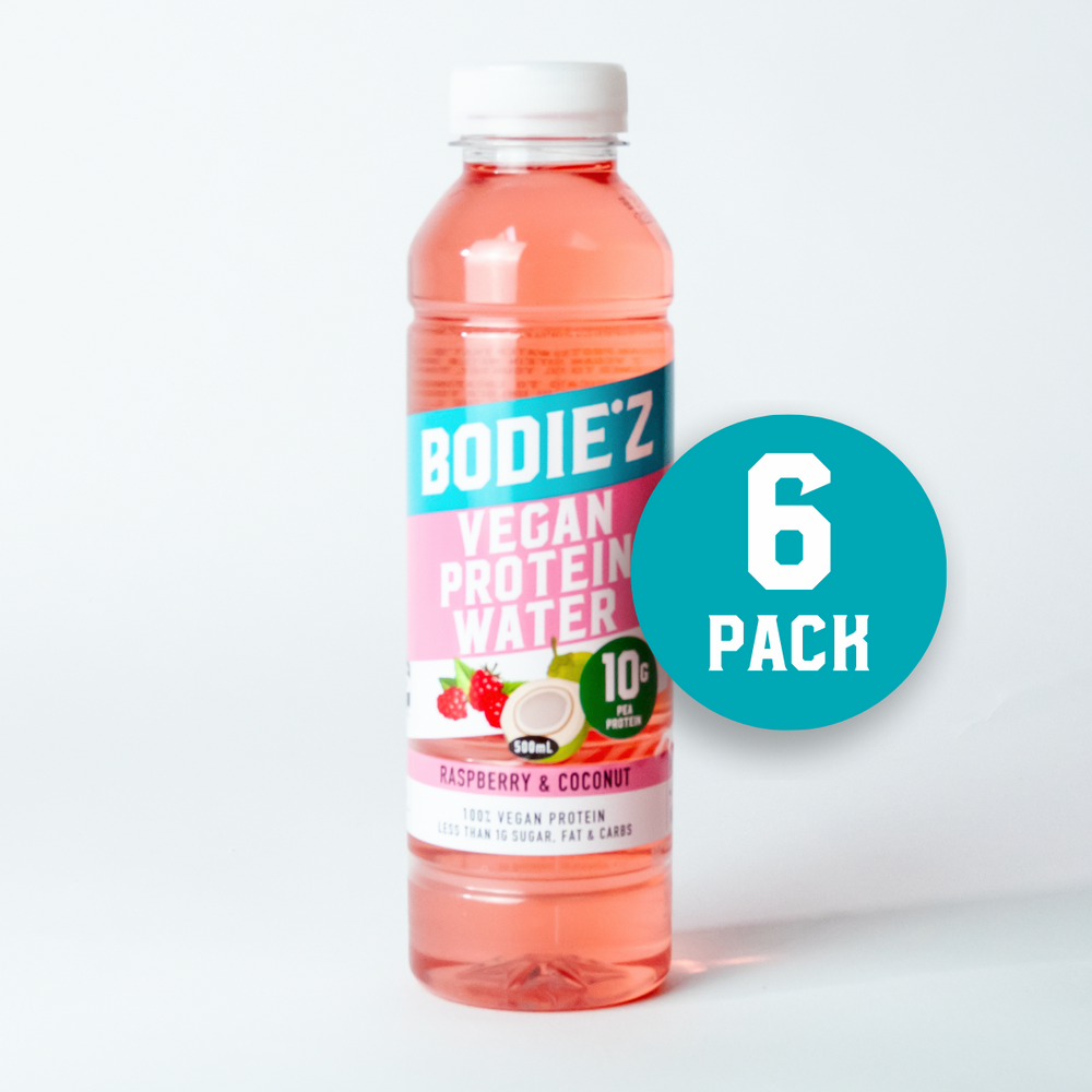 BODIE*Z Vegan Protein Water Raspberry & Coconut 500ml 6 Pack
